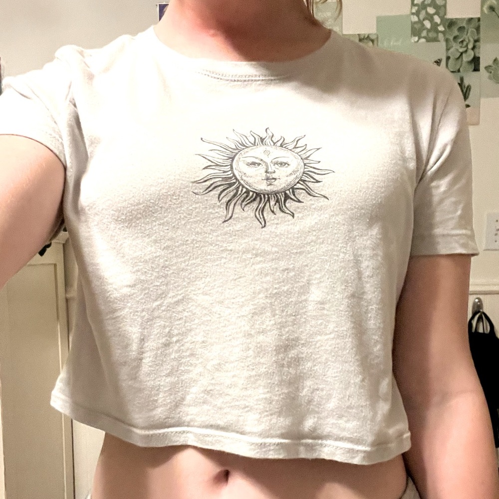 Gray crop with sun